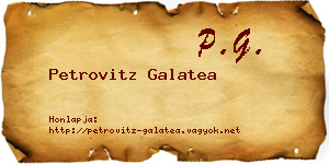 Petrovitz Galatea névjegykártya